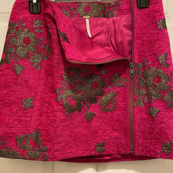 Free People Pink Embellished A-Line Mini Skirt - Picture 3 of 4
